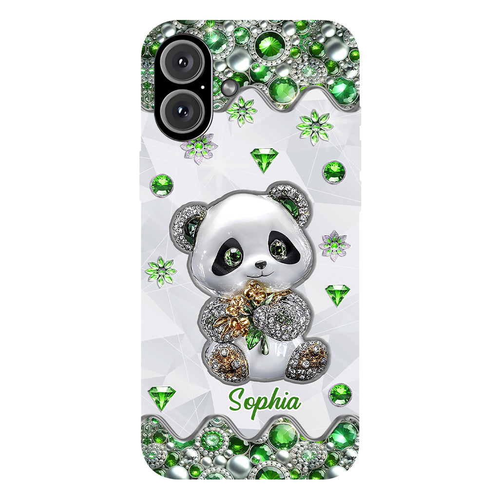 Einfach ein Mädchen, das Pandas liebt – Personalisierte Handyhülle mit Panda-Motiv
