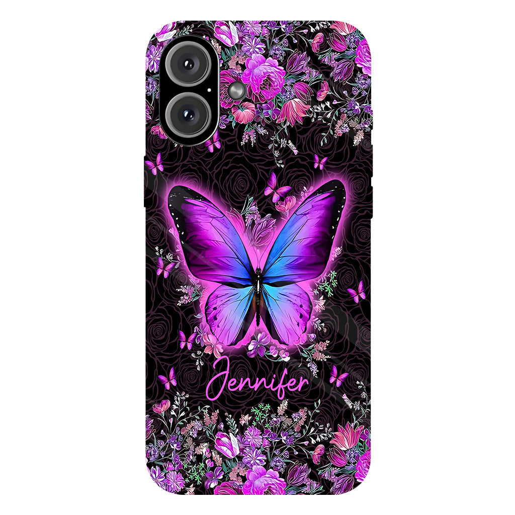 Coque de téléphone personnalisée avec motif papillons « J’adore les papillons »