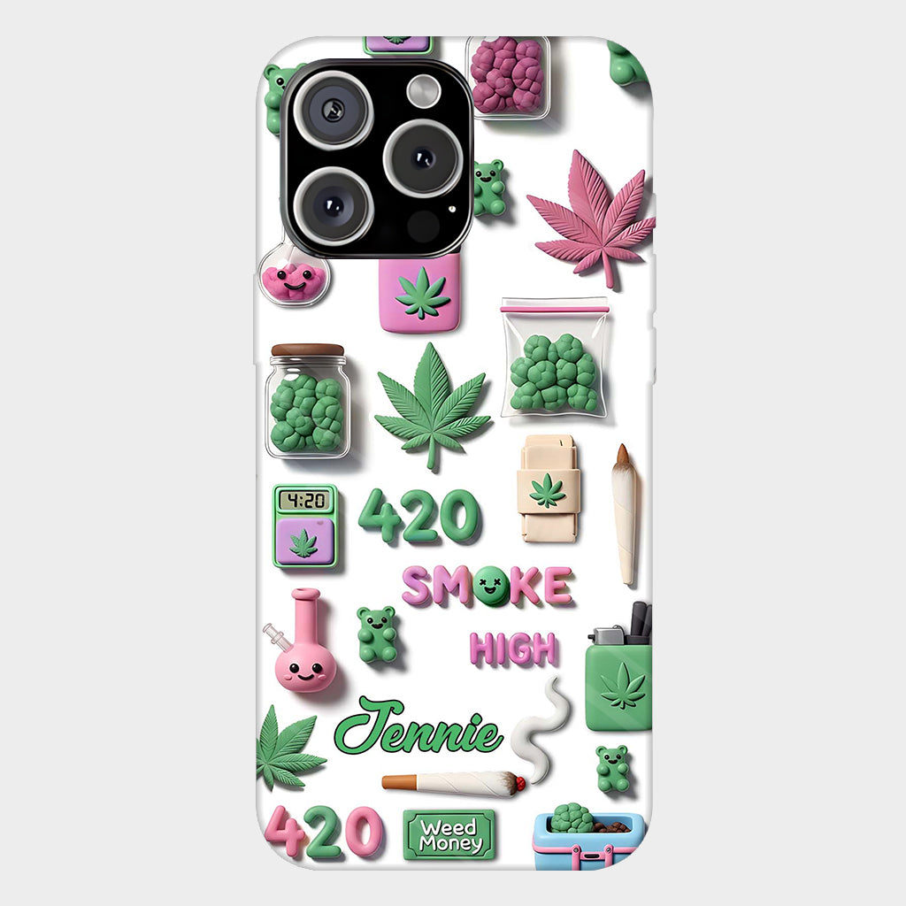 Coque de téléphone personnalisée Stoner Chic - Motif cannabis