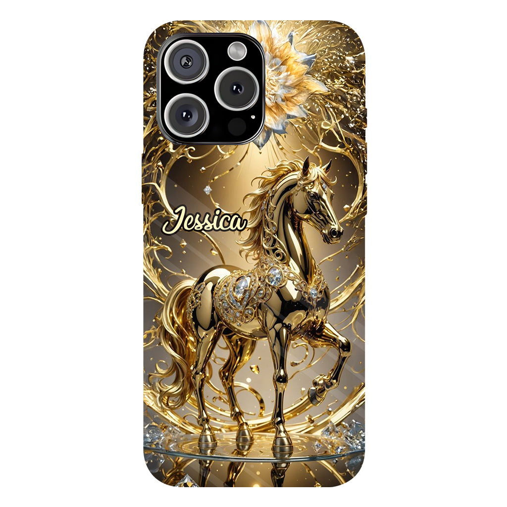 Coque de téléphone personnalisée avec motif cheval « Magnifique Cheval »