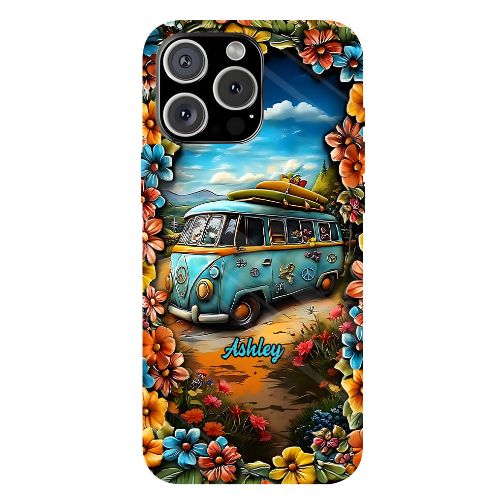 Coque de téléphone personnalisée Hippie Van - Motif hippie intégral