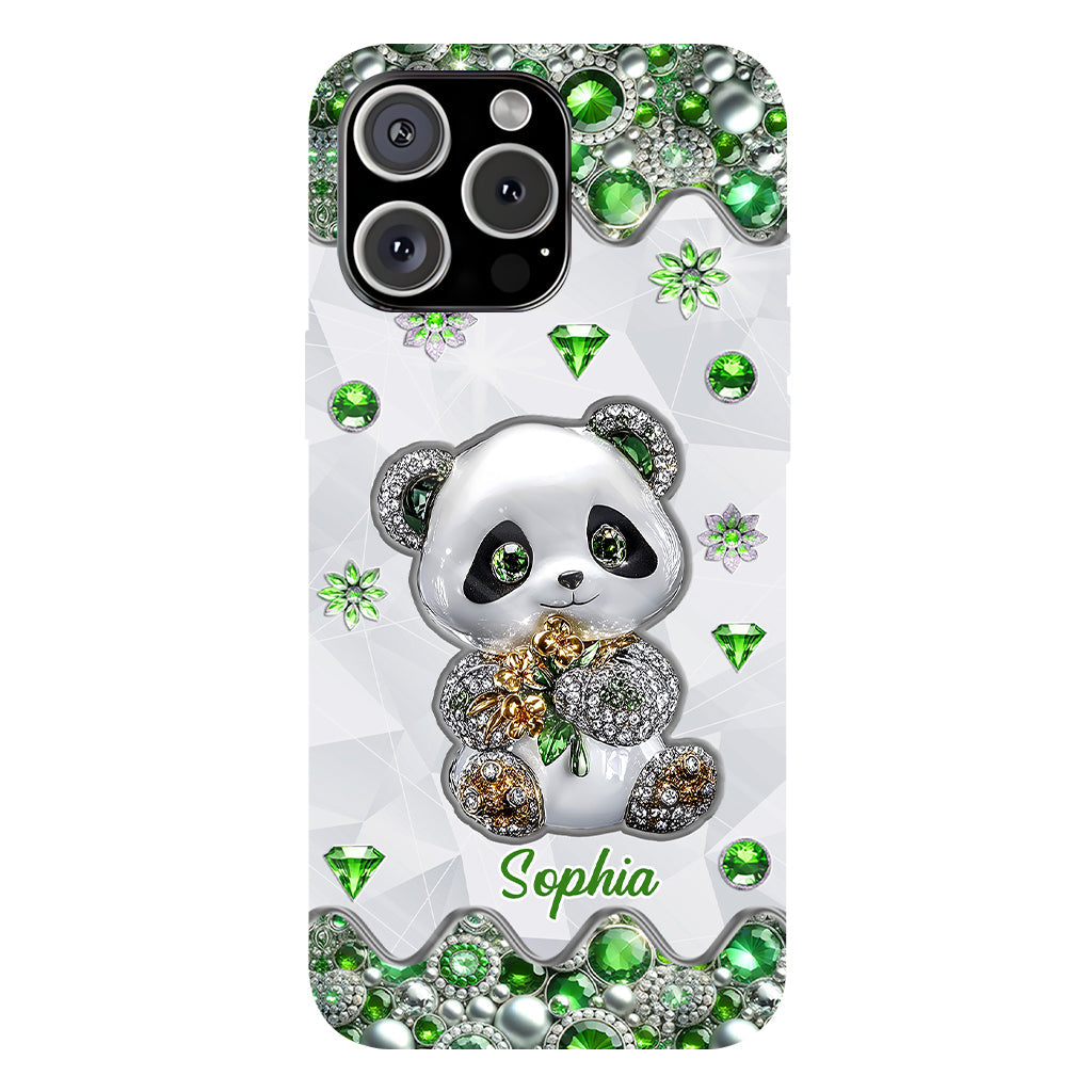 Einfach ein Mädchen, das Pandas liebt – Personalisierte Handyhülle mit Panda-Motiv