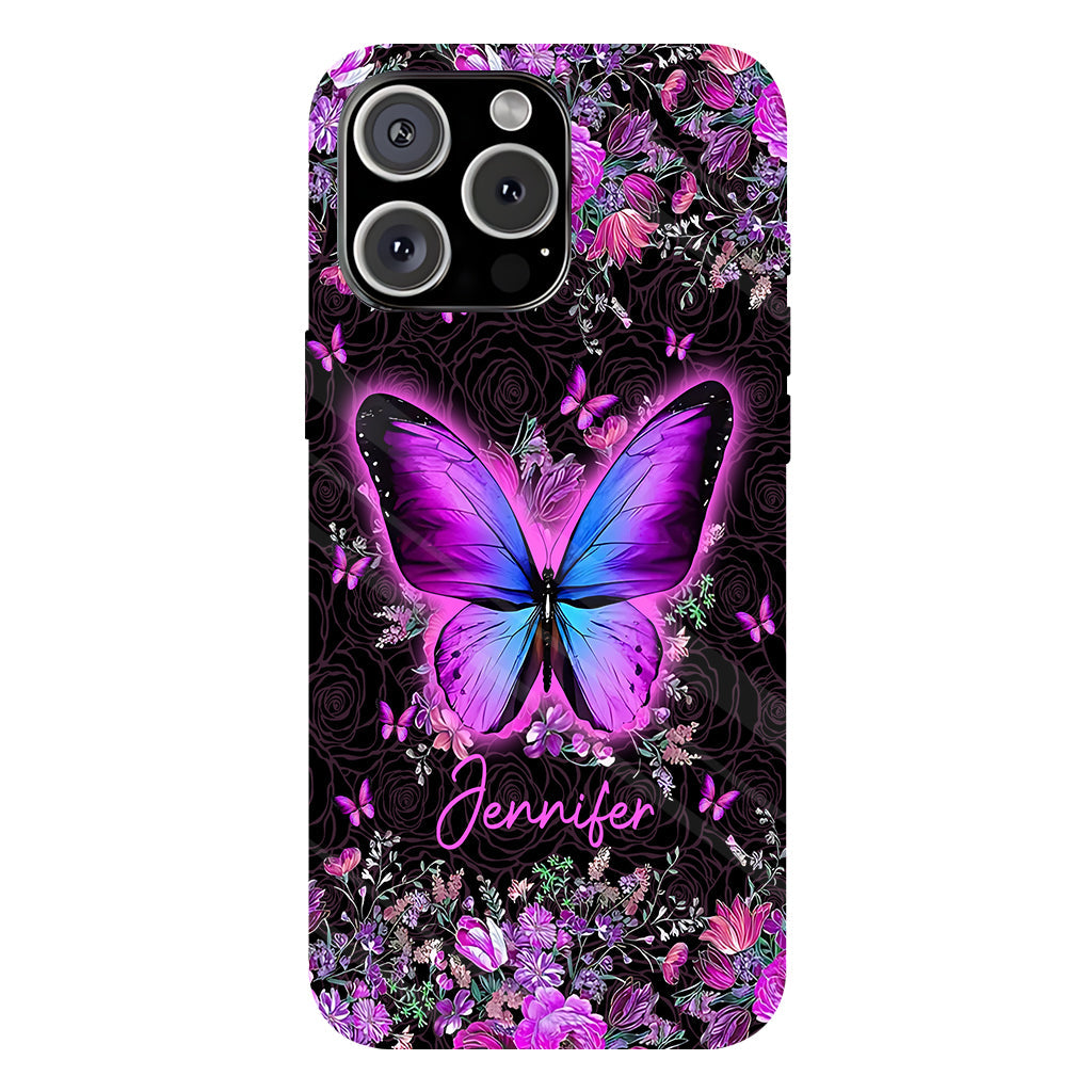 Coque de téléphone personnalisée avec motif papillons « J’adore les papillons »