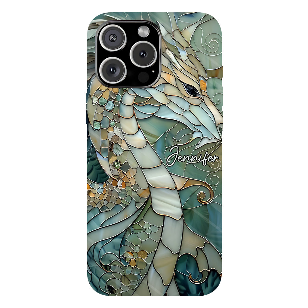 Coque de téléphone personnalisée avec motif dragon « J’adore les dragons »