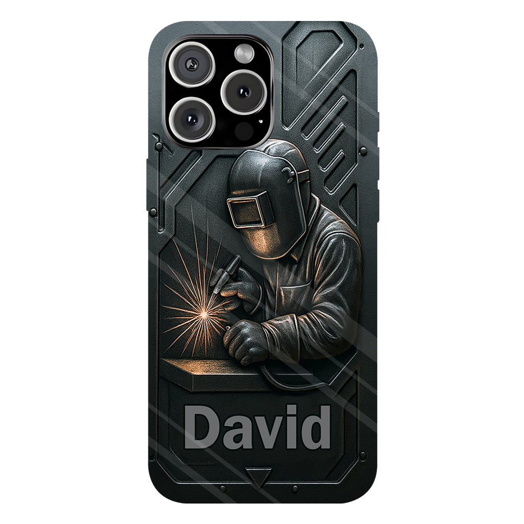 Coole Schweißer-Männer – Personalisierte Handyhülle mit Schweißer-Motiv und Volldruck