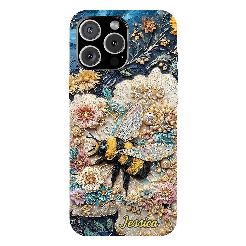 Bee Kind – Personalisierte Handyhülle mit Bienenmotiv