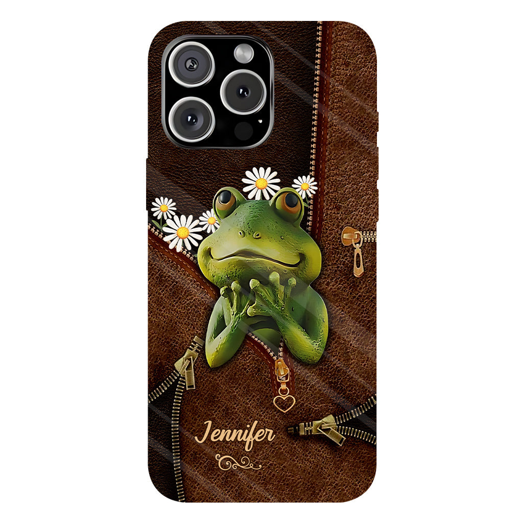 Niedliche Frösche – Personalisierte Handyhülle mit Frosch-Vollbilddruck