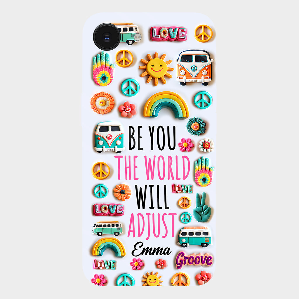 Sei du selbst – Personalisierte Handyhülle im Hippie-Stil mit Allover-Print