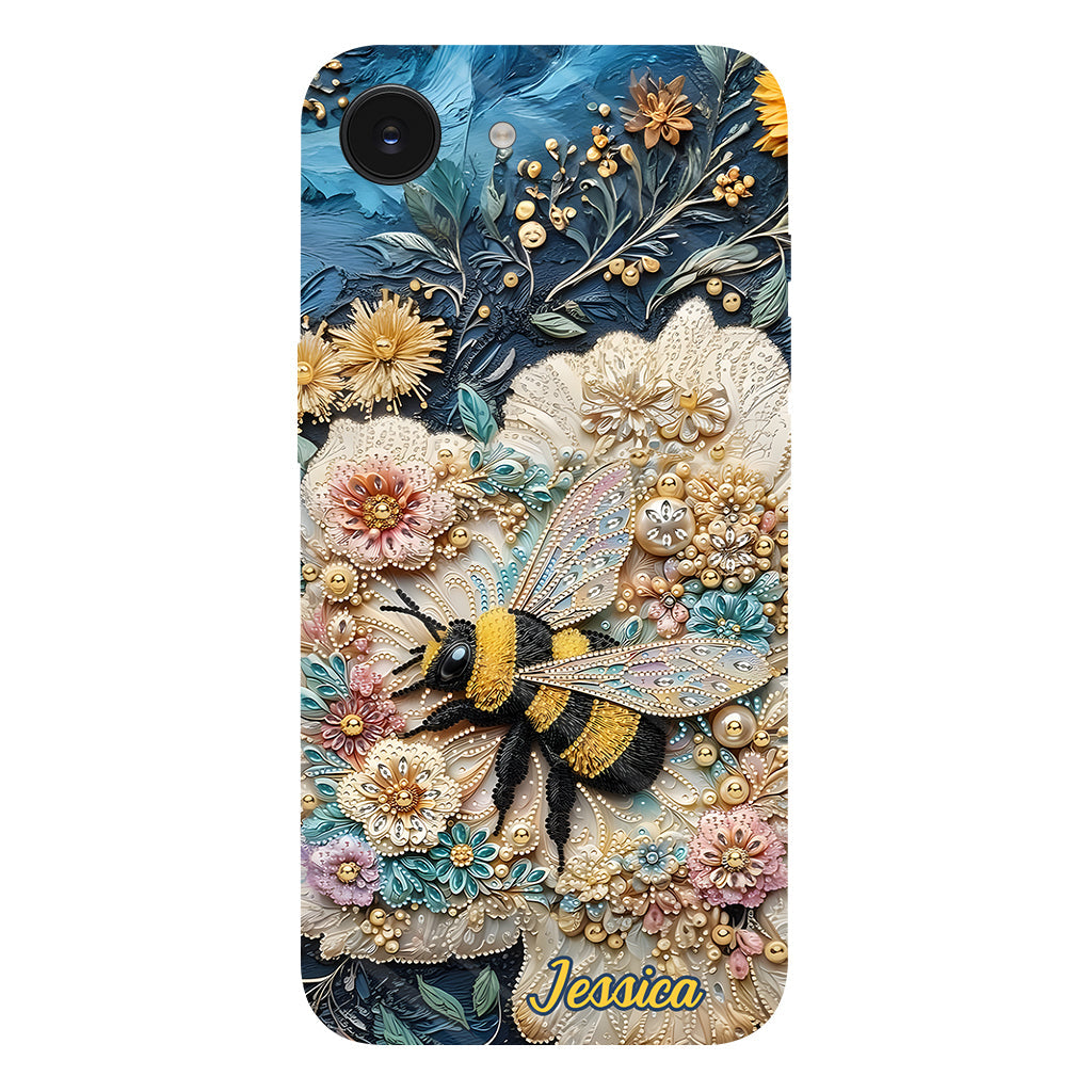 Bee Kind – Personalisierte Handyhülle mit Bienenmotiv