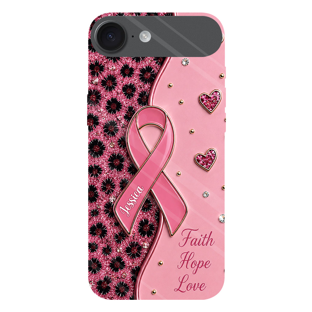 Pink Ribbon - Personalized Breast Cancer Awareness Full Print Phone Case