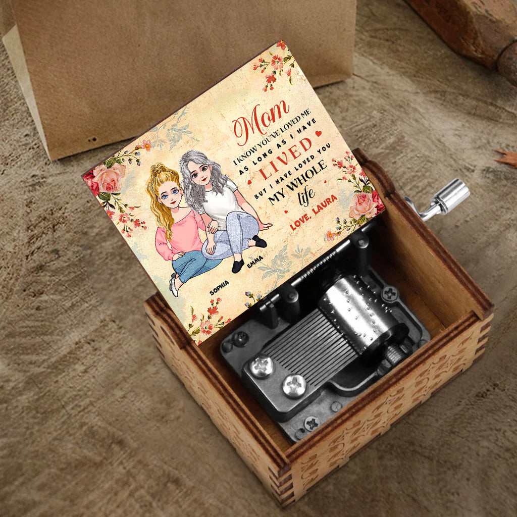 I've Love You My Whole Life - Personalized Mother's Day Mother Hand Crank Music Box