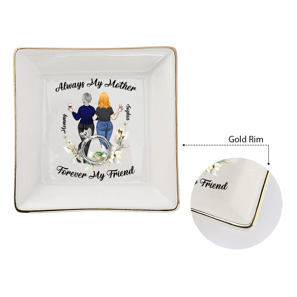 Always My Mother - Personalized Mother's Day Mother Jewelry Dish