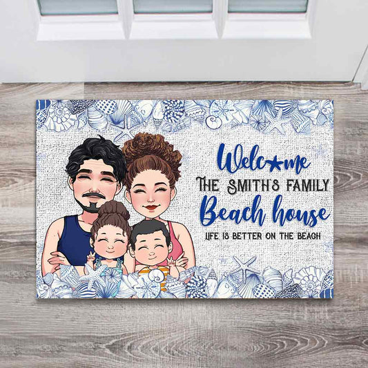 Welcome To The Beach House - Personalized Sea Lover Doormat