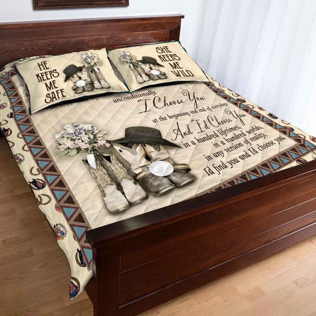 I Choose You - Couple Quilt Set