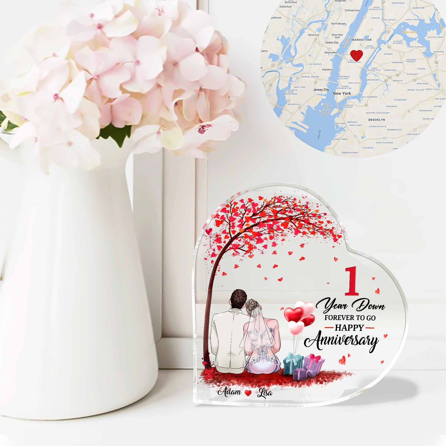 Forever To Go - Personalized Couple Custom Shaped Acrylic Plaque