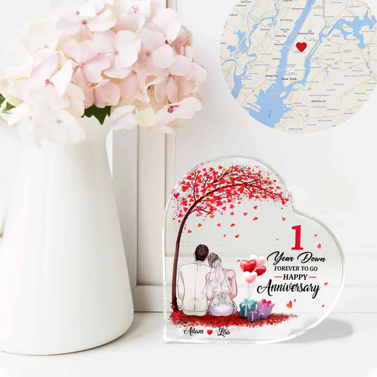 Forever To Go - Personalized Couple Custom Shaped Acrylic Plaque