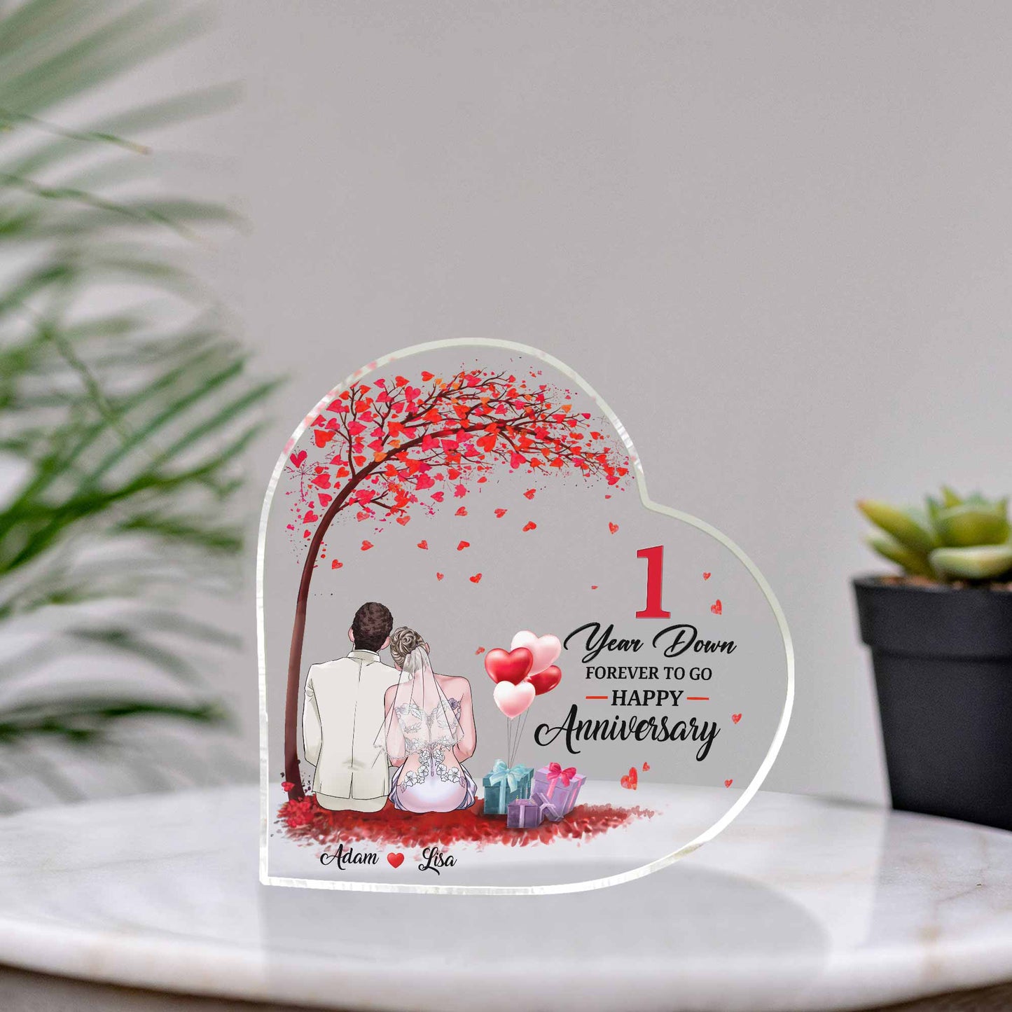 Forever To Go - Personalized Couple Custom Shaped Acrylic Plaque