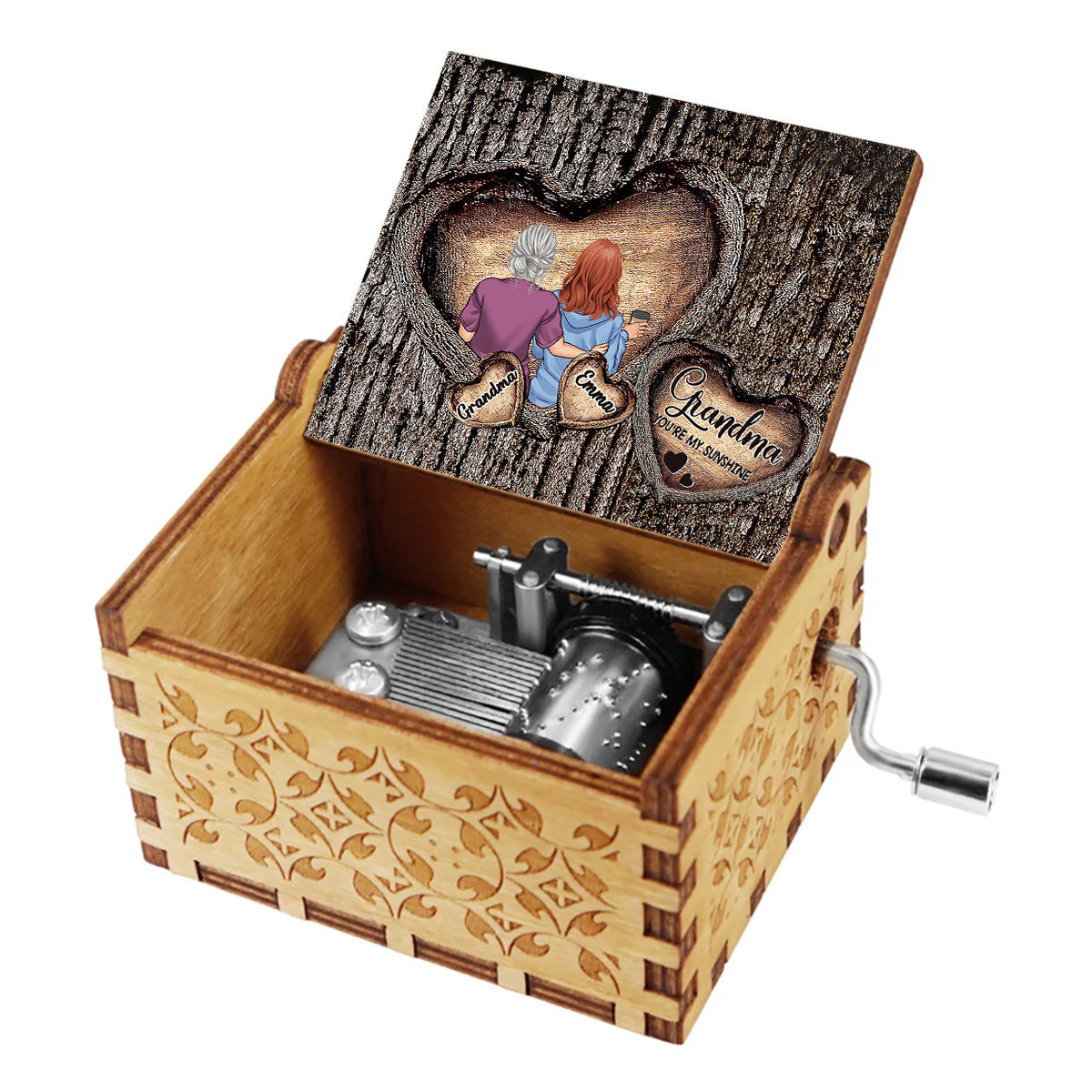You Are My Sunshine - Personalized Grandma Hand Crank Music Box
