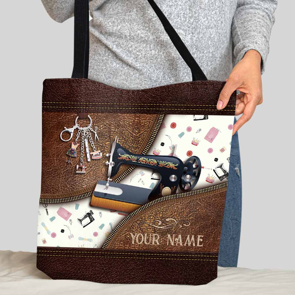 Personalisierte Tragetasche „Ich liebe Nähen“