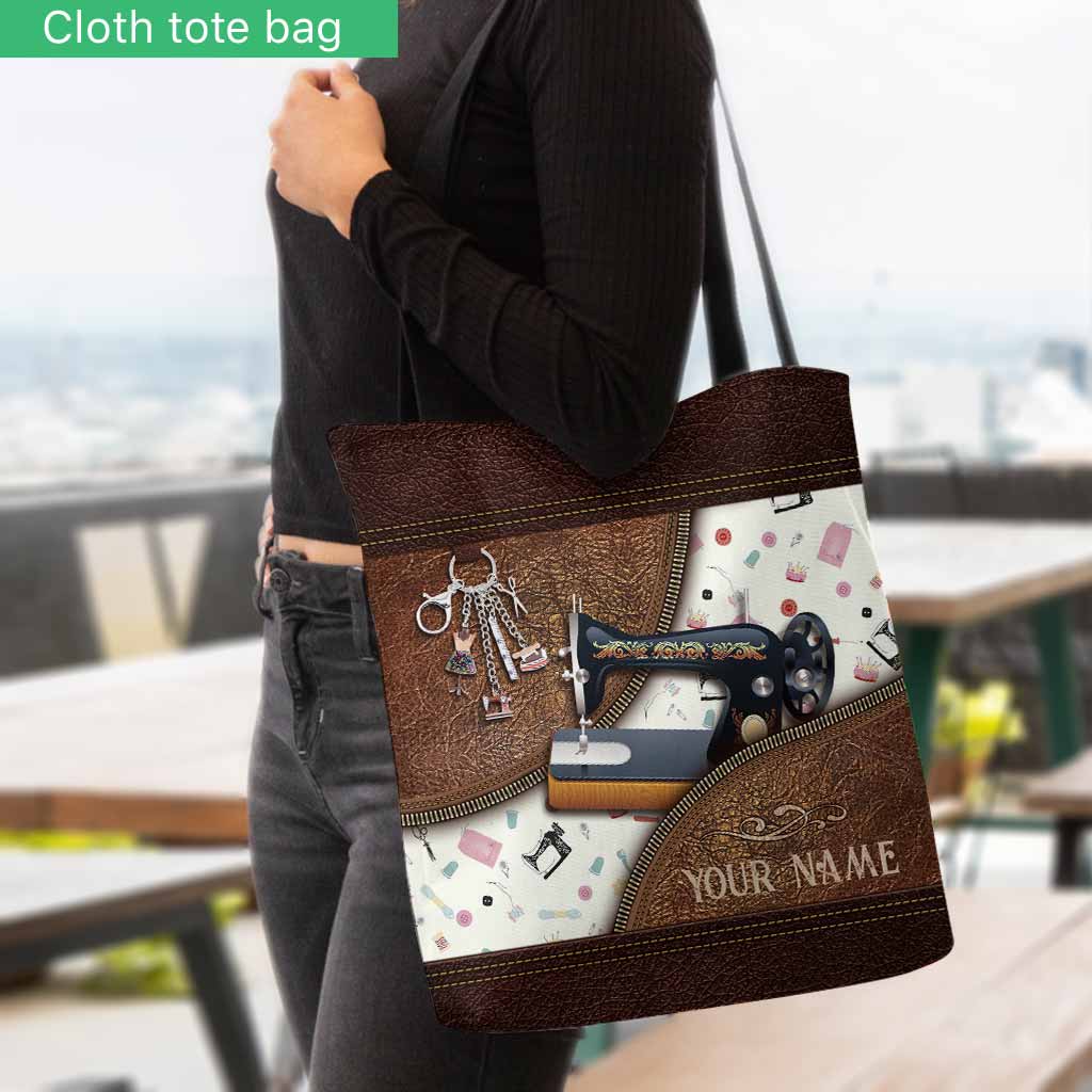 Personalisierte Tragetasche „Ich liebe Nähen“