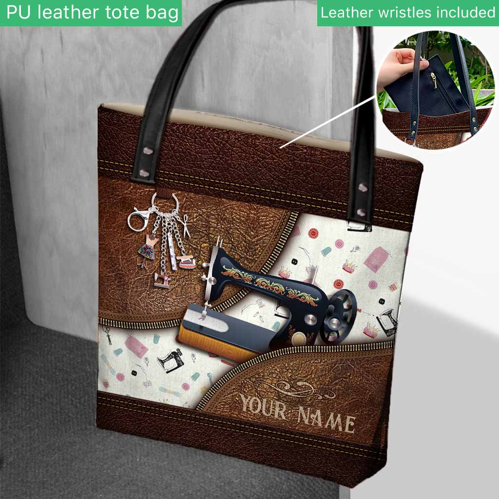 Personalisierte Tragetasche „Ich liebe Nähen“