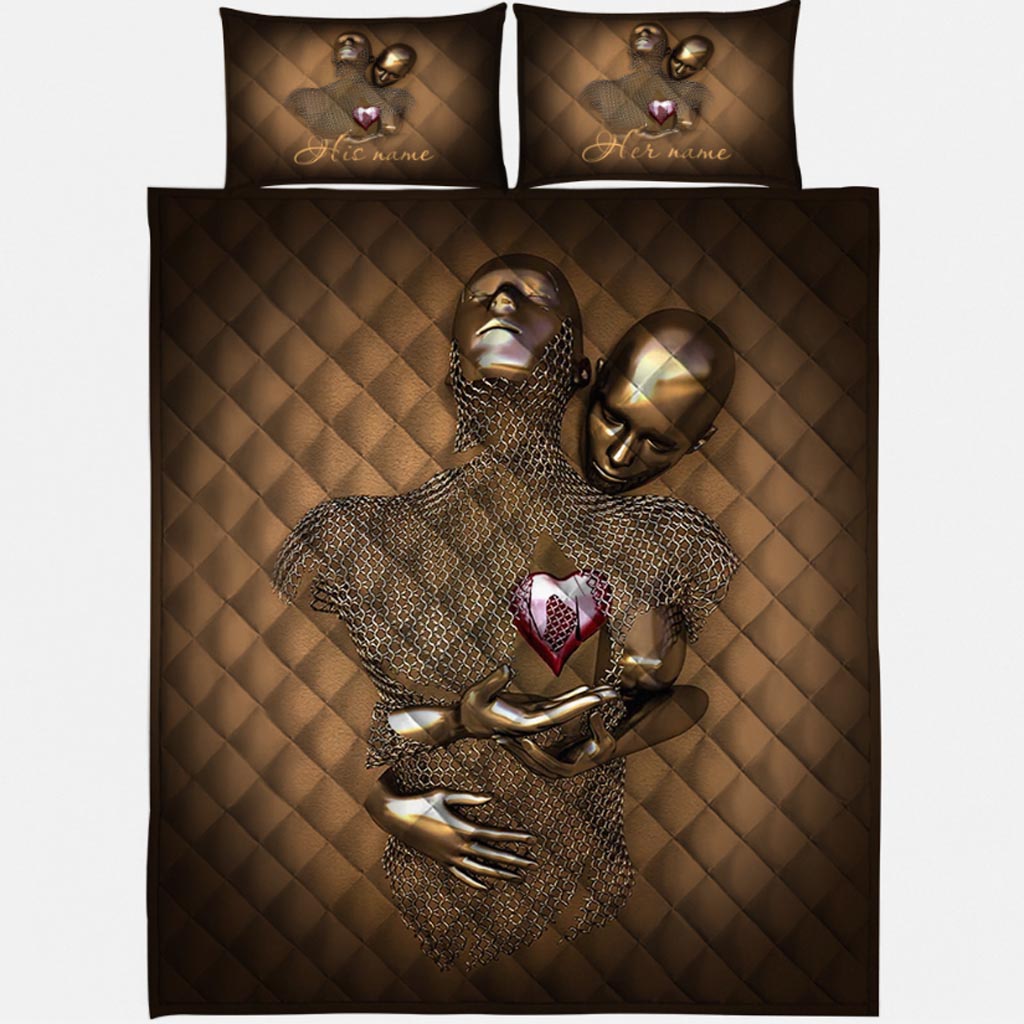 Couple - Personalized Quilt Set With 3D Pattern Print