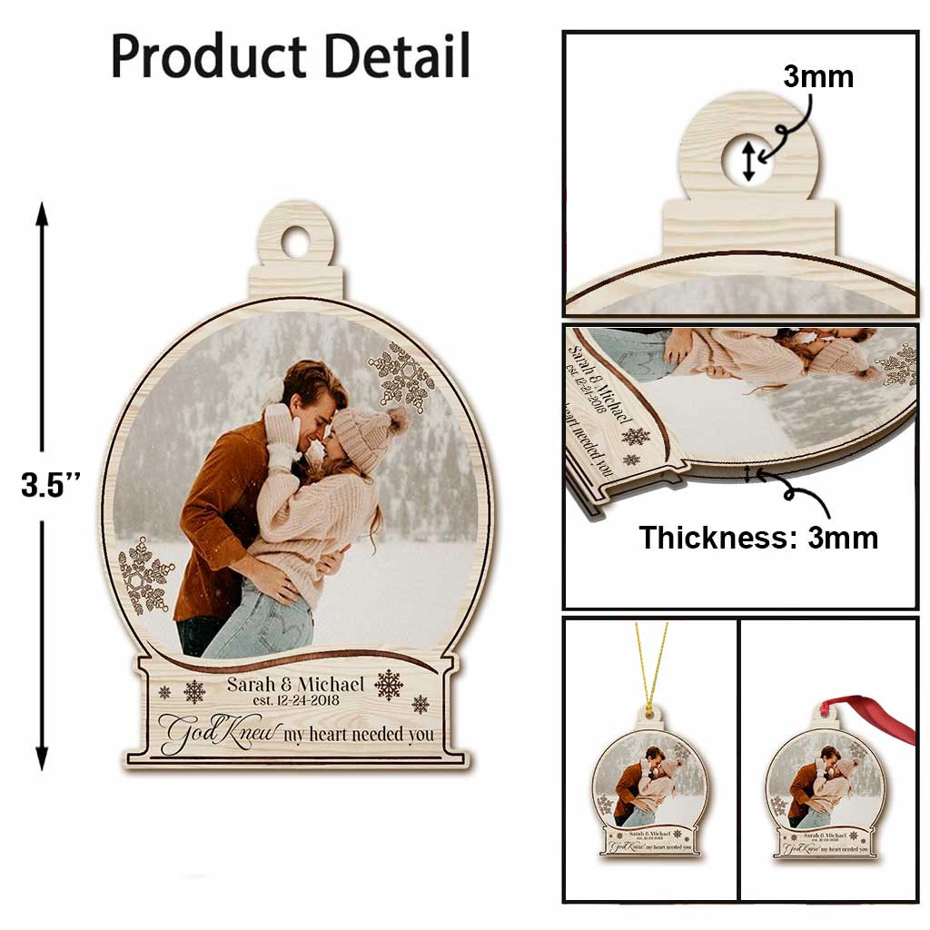 I Am Yours - Personalized Christmas Couple Ornament (Printed On Both Sides)