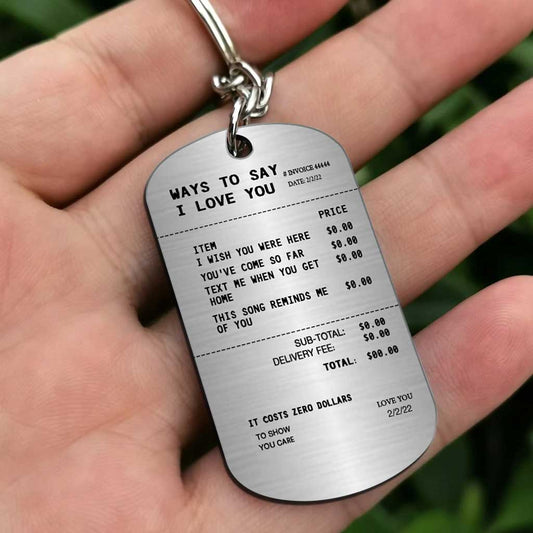 Way To Say I Love You - Personalized Couple Stainless Steel Keychain