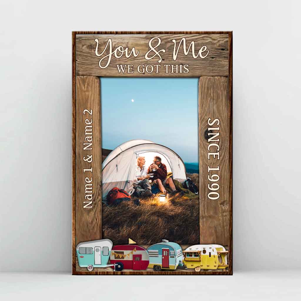 Du und ich, wir schaffen das – Camping-Pärchen – Personalisiertes Poster