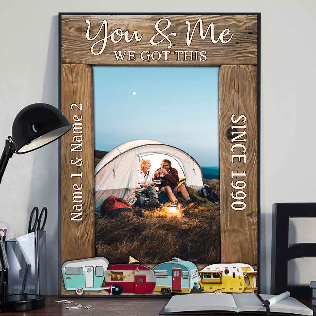 Du und ich, wir schaffen das – Camping-Pärchen – Personalisiertes Poster
