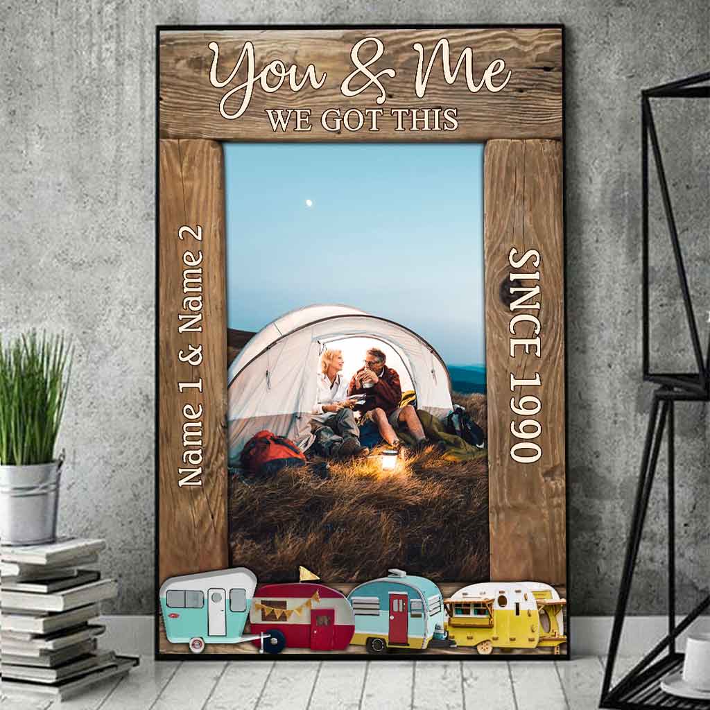 Du und ich, wir schaffen das – Camping-Pärchen – Personalisiertes Poster