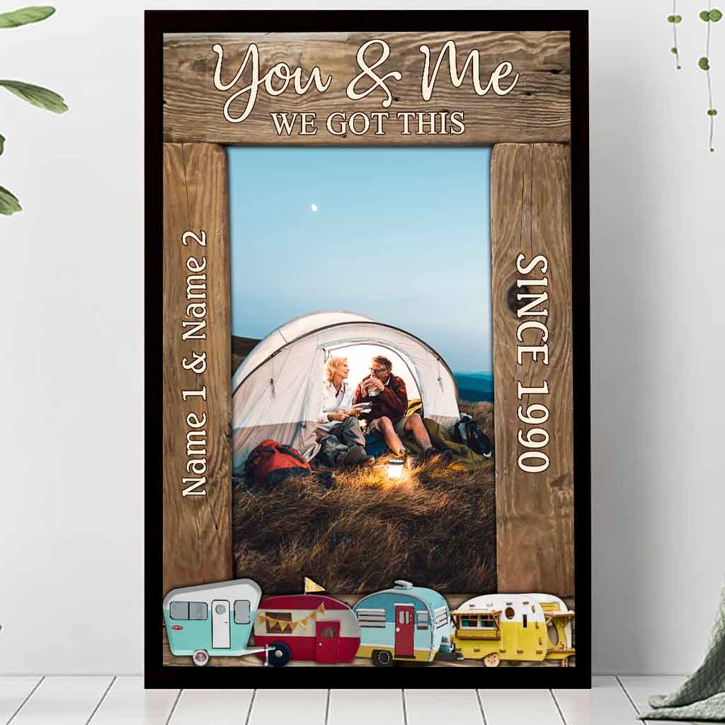 Du und ich, wir schaffen das – Camping-Pärchen – Personalisiertes Poster