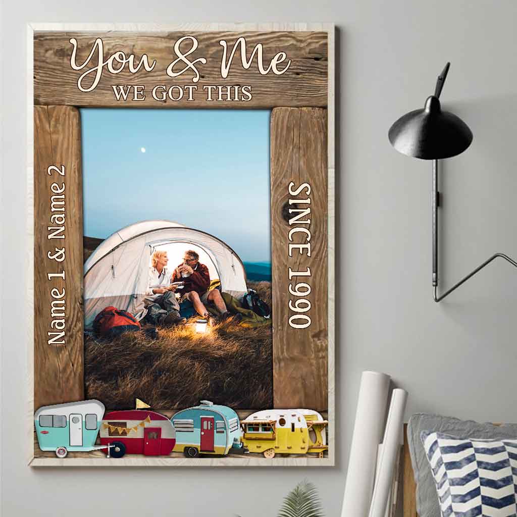 Du und ich, wir schaffen das – Camping-Pärchen – Personalisiertes Poster