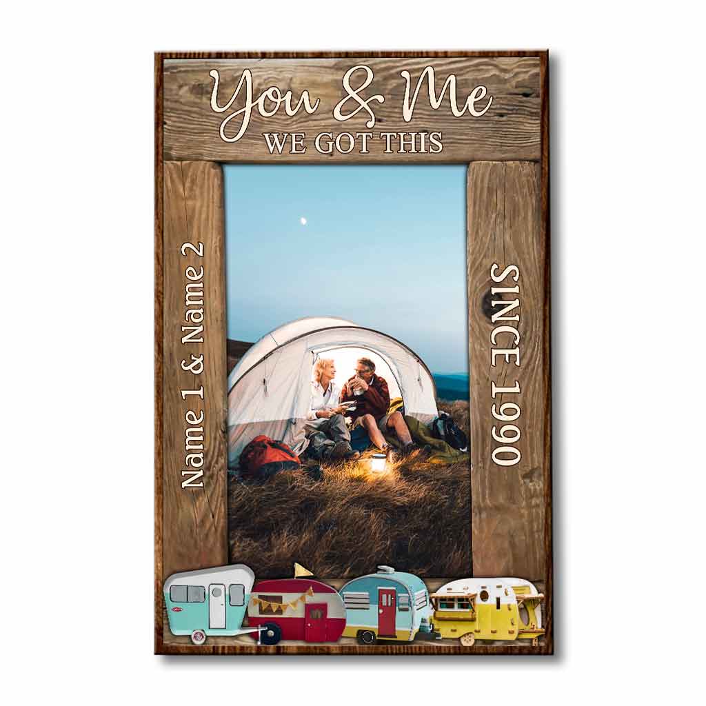 Du und ich, wir schaffen das – Camping-Pärchen – Personalisiertes Poster