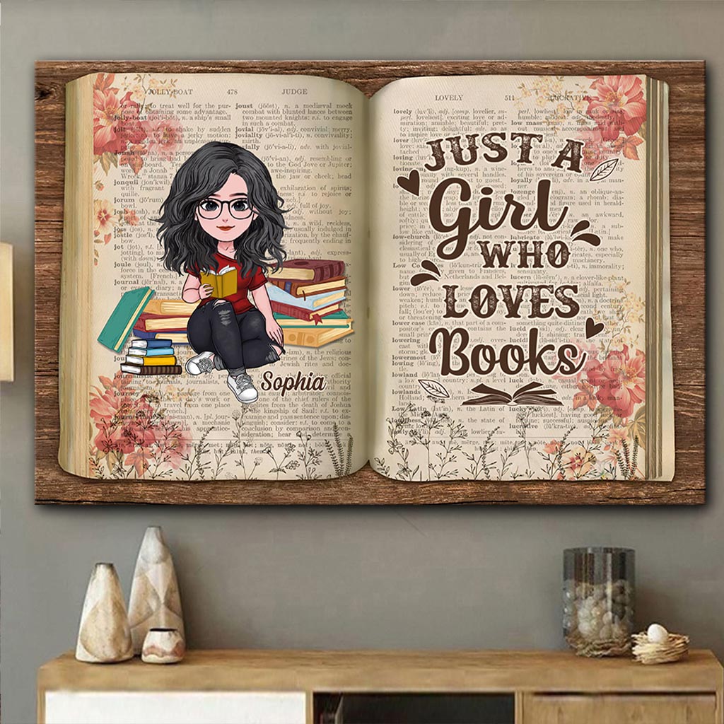 Une fille qui aime les livres - Toile et affiche personnalisées « Un livre pour toutes les occasions »
