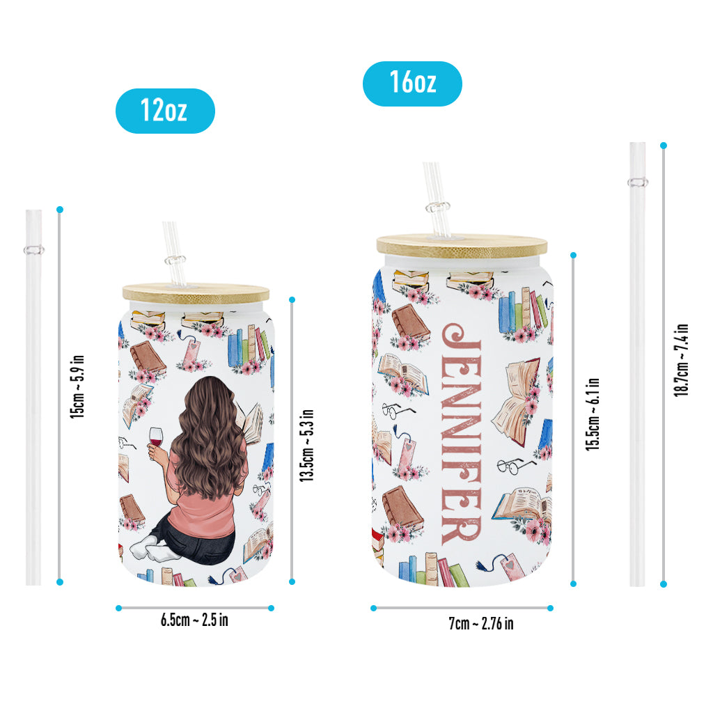 Reading Good Books - Personalized Book Can Glass