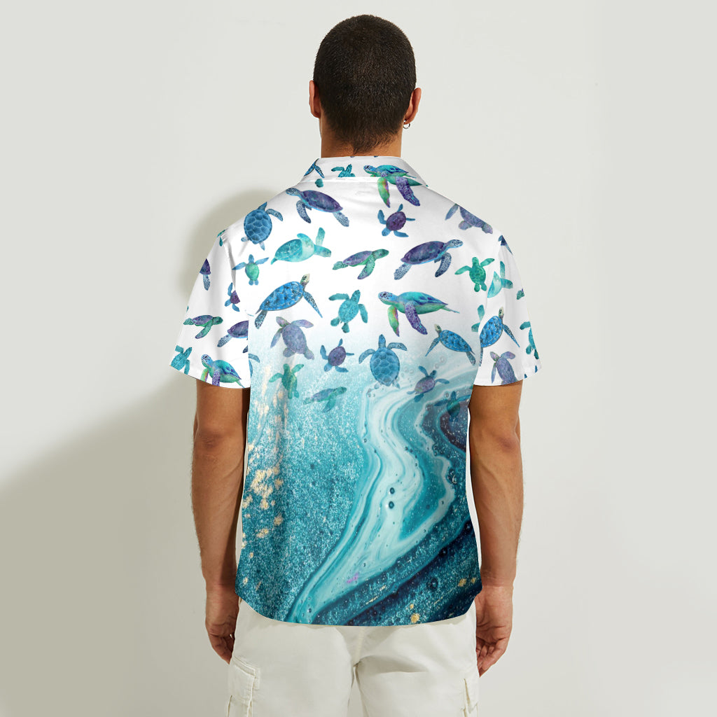 Für Schildkrötenliebhaber und Sear-Fans – personalisiertes Hawaiihemd mit Schildkrötenmotiv