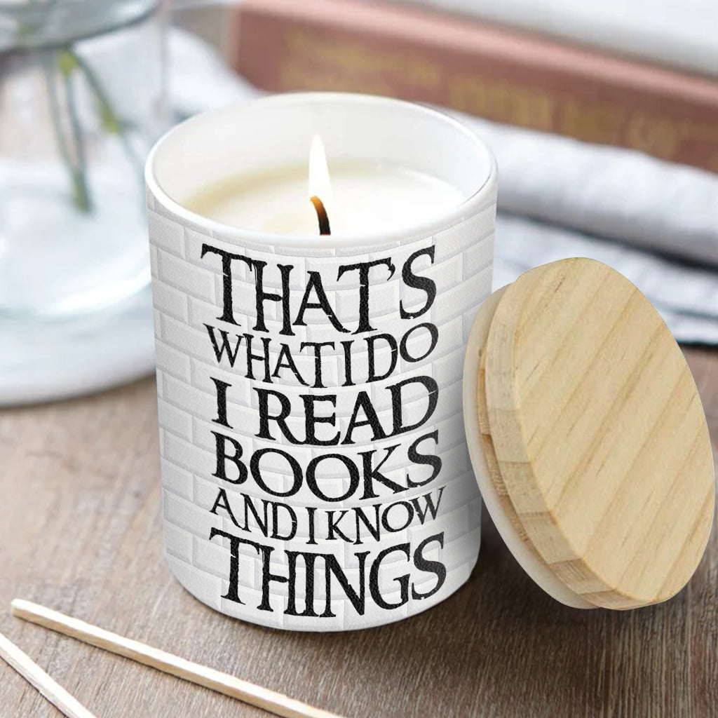 Ich liebe Bücher – Personalisierte Buchkerze mit Holzdeckel