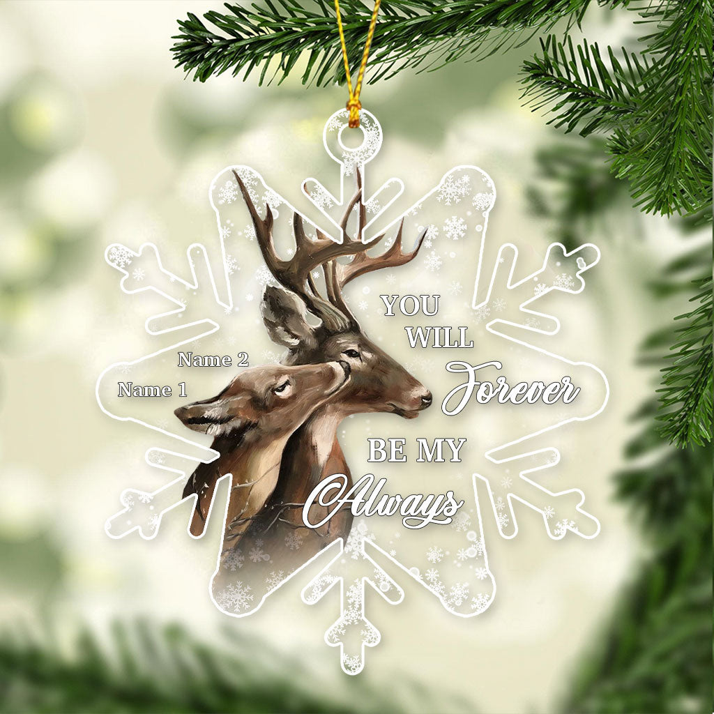 Du wirst für immer mein Ein und Alles sein – Personalisierter transparenter Weihnachtsschmuck zur Jagd