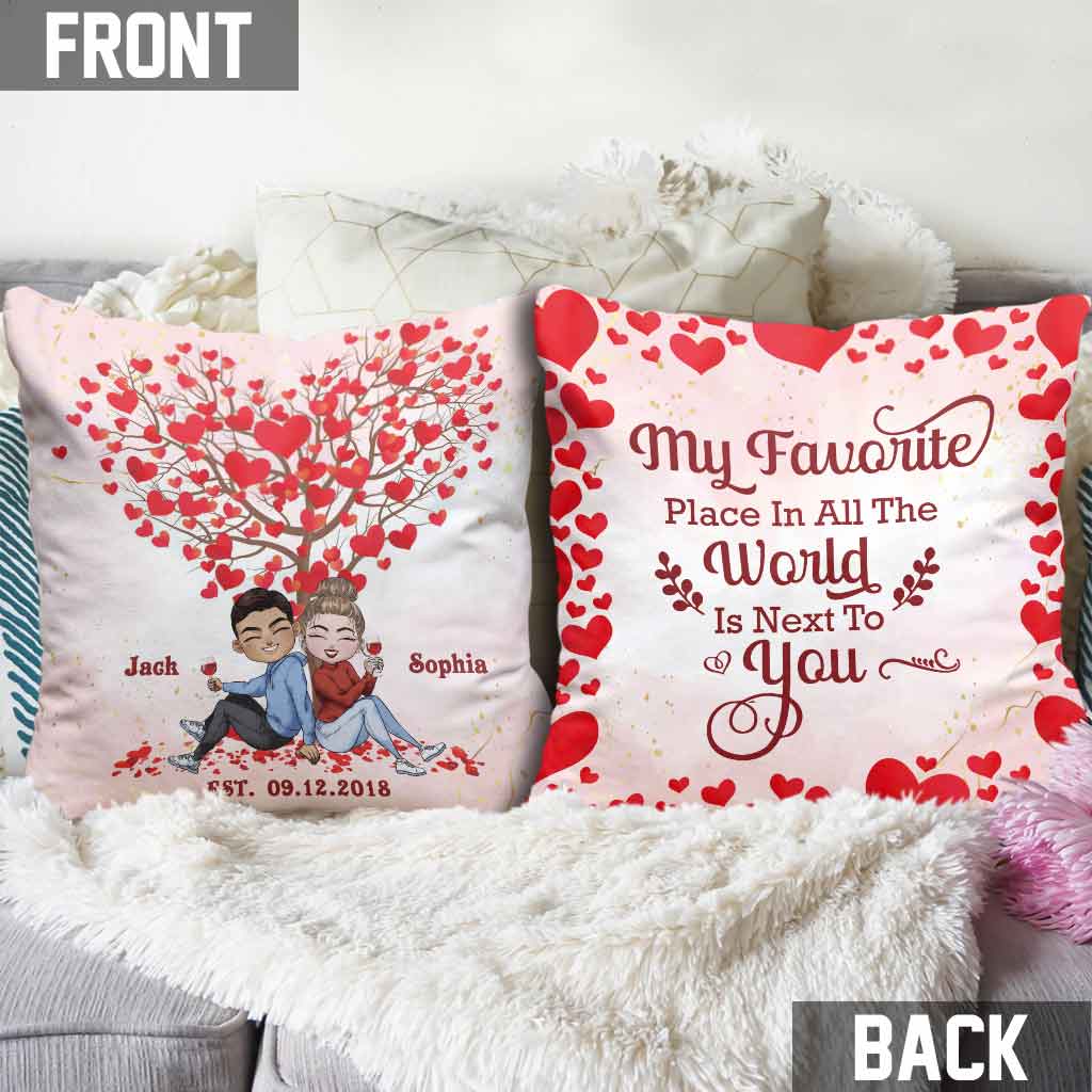 My Favourite Place - Personalized Couple Throw Pillow