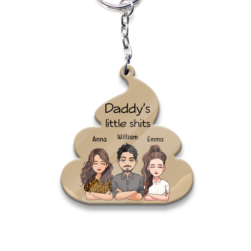 Little Cuties - Gift for dad, grandpa, mom, uncle, aunt, grandma - Personalized Keychain