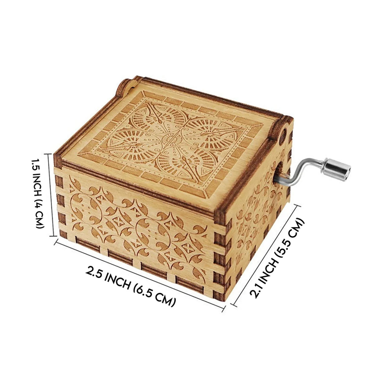 You Are My Sunshine - Gift for mom, grandma, dad, grandpa, daughter, son, granddaughter, grandson, sister, brother, friend, wife, husband - Personalized Hand Crank Music Box