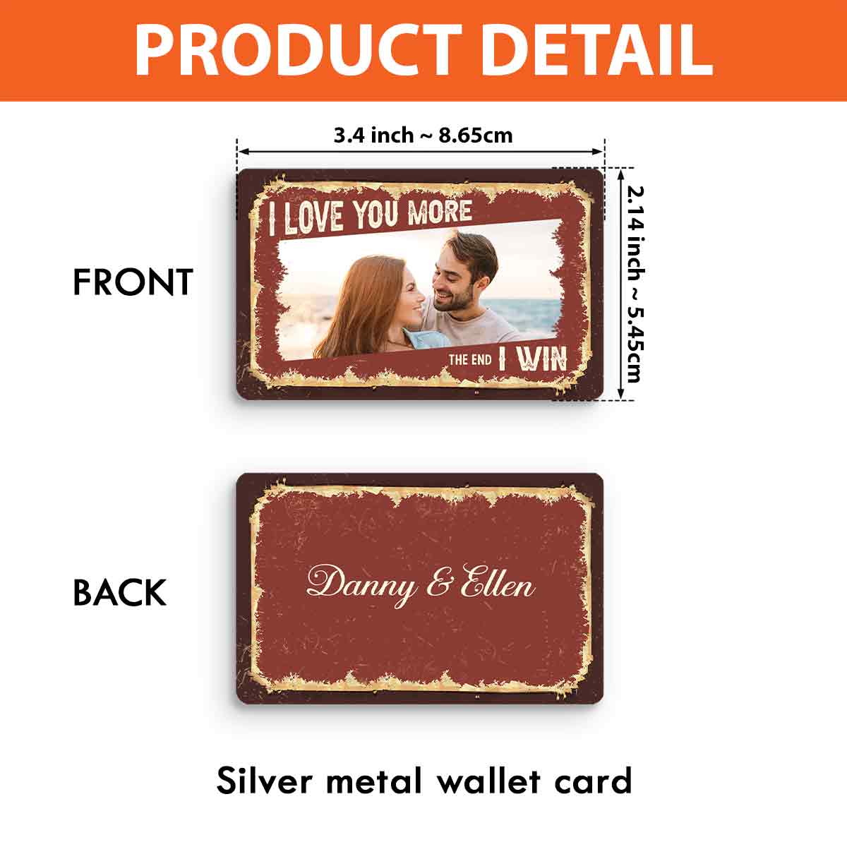 I Love You More - Personalized Couple Wallet Insert Card