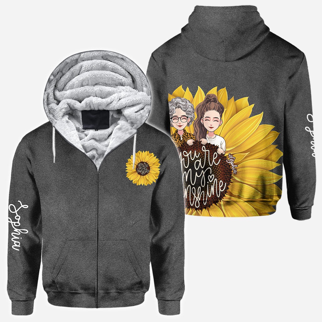 Mom You Are My Sunshine - Personalized Mother All Over T-shirt and Hoodie