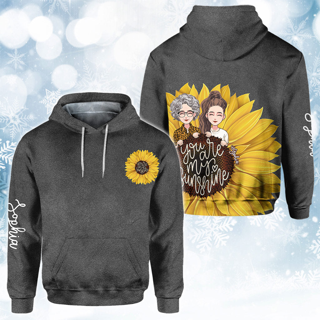 Mom You Are My Sunshine - Personalized Mother All Over T-shirt and Hoodie