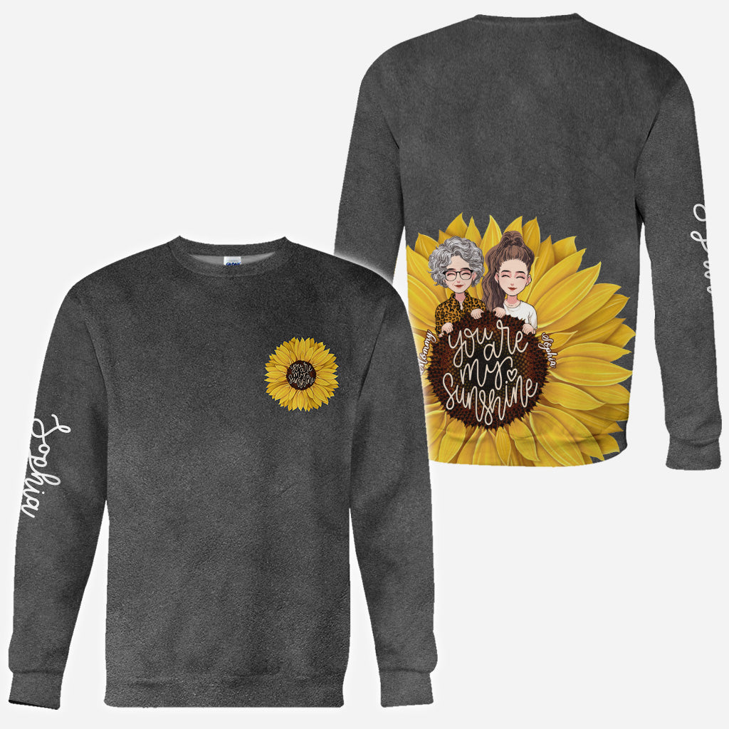 Mom You Are My Sunshine - Personalized Mother All Over T-shirt and Hoodie