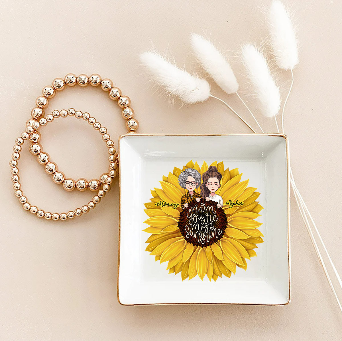 Mom You Are My Sunshine - Personalized Mother's Day Mother Jewelry Dish