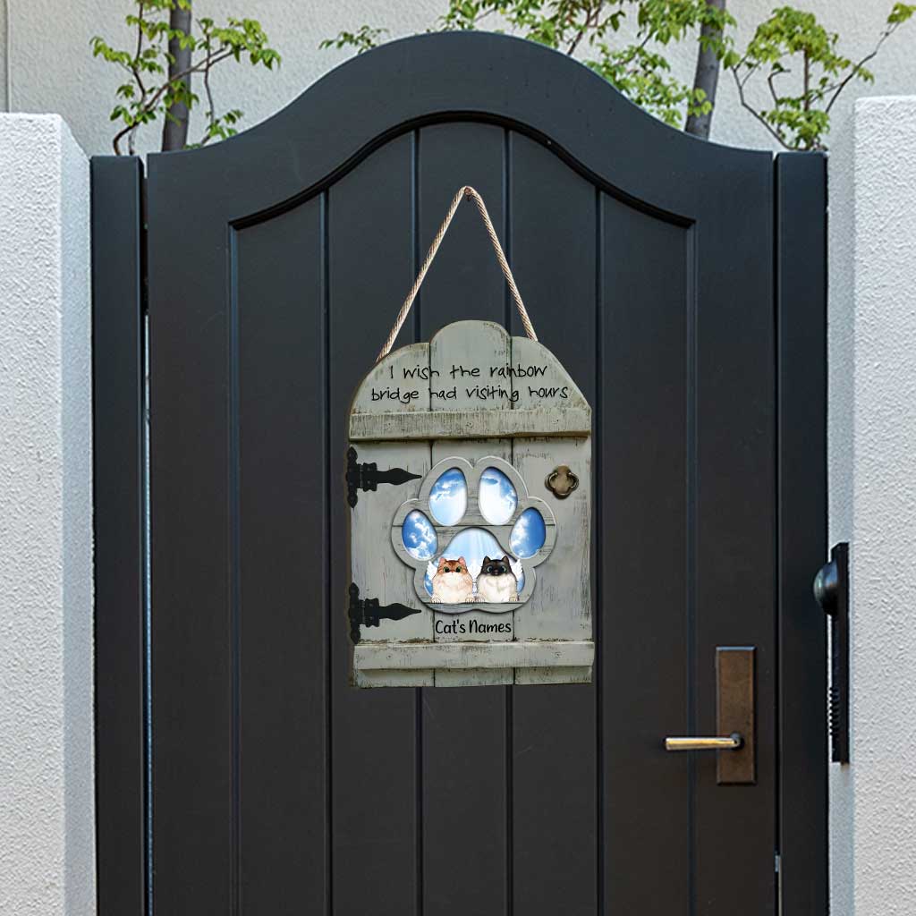 Ich liebe dich immer - Personalisiertes Katzen-Holzschild