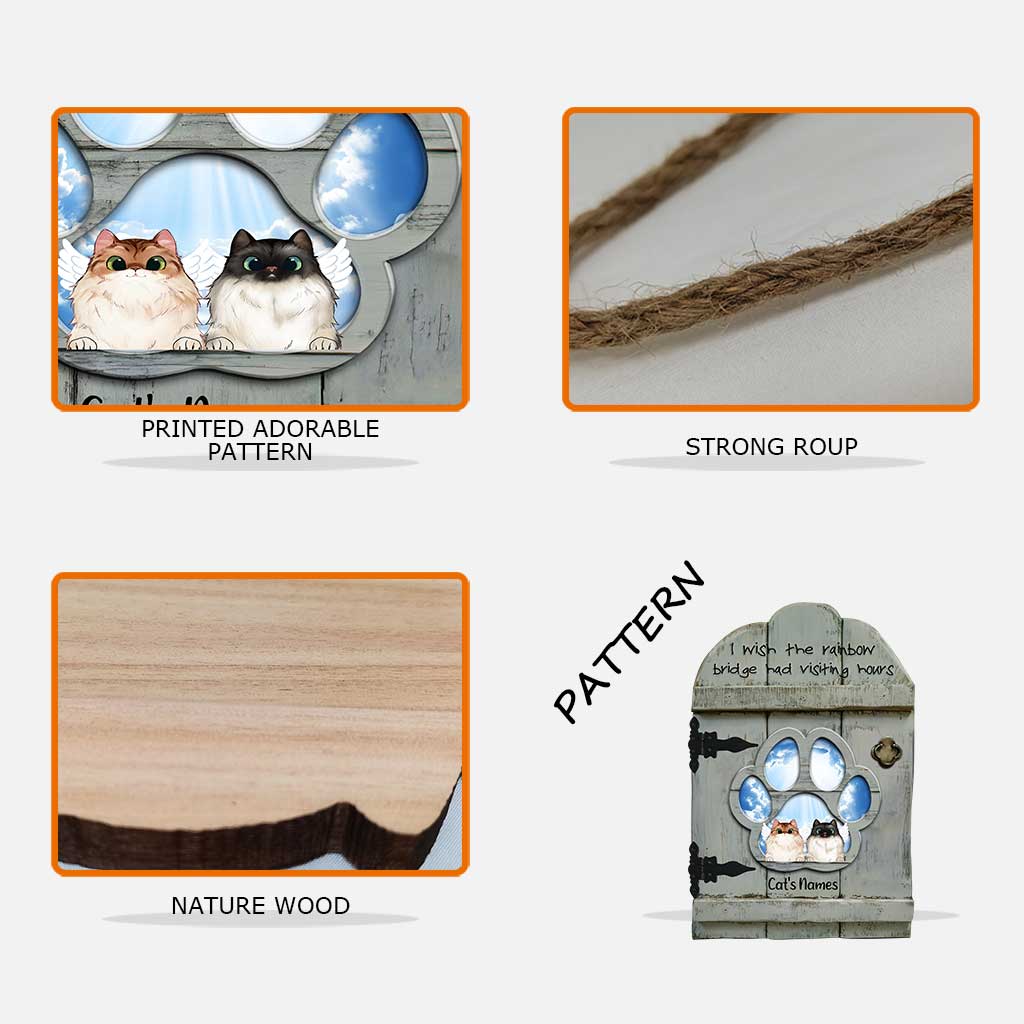 Ich liebe dich immer - Personalisiertes Katzen-Holzschild