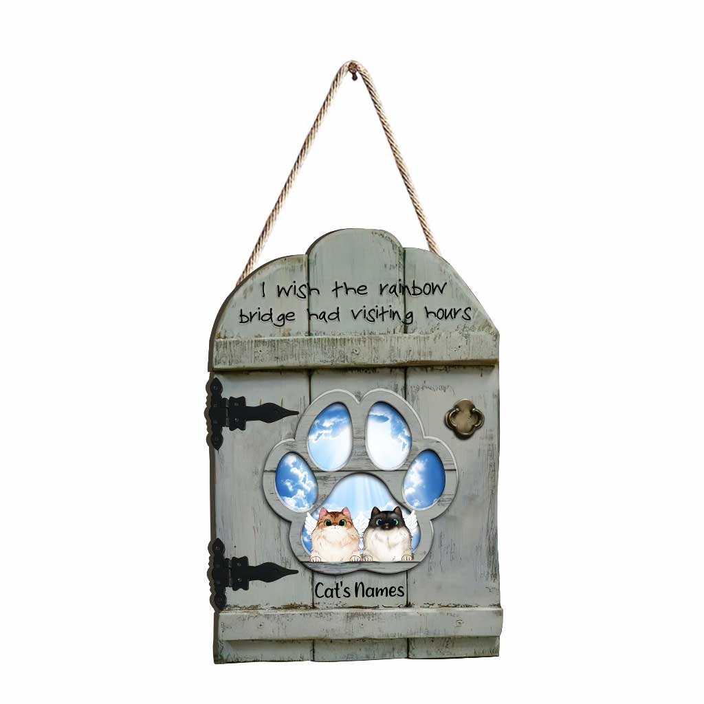 Ich liebe dich immer - Personalisiertes Katzen-Holzschild